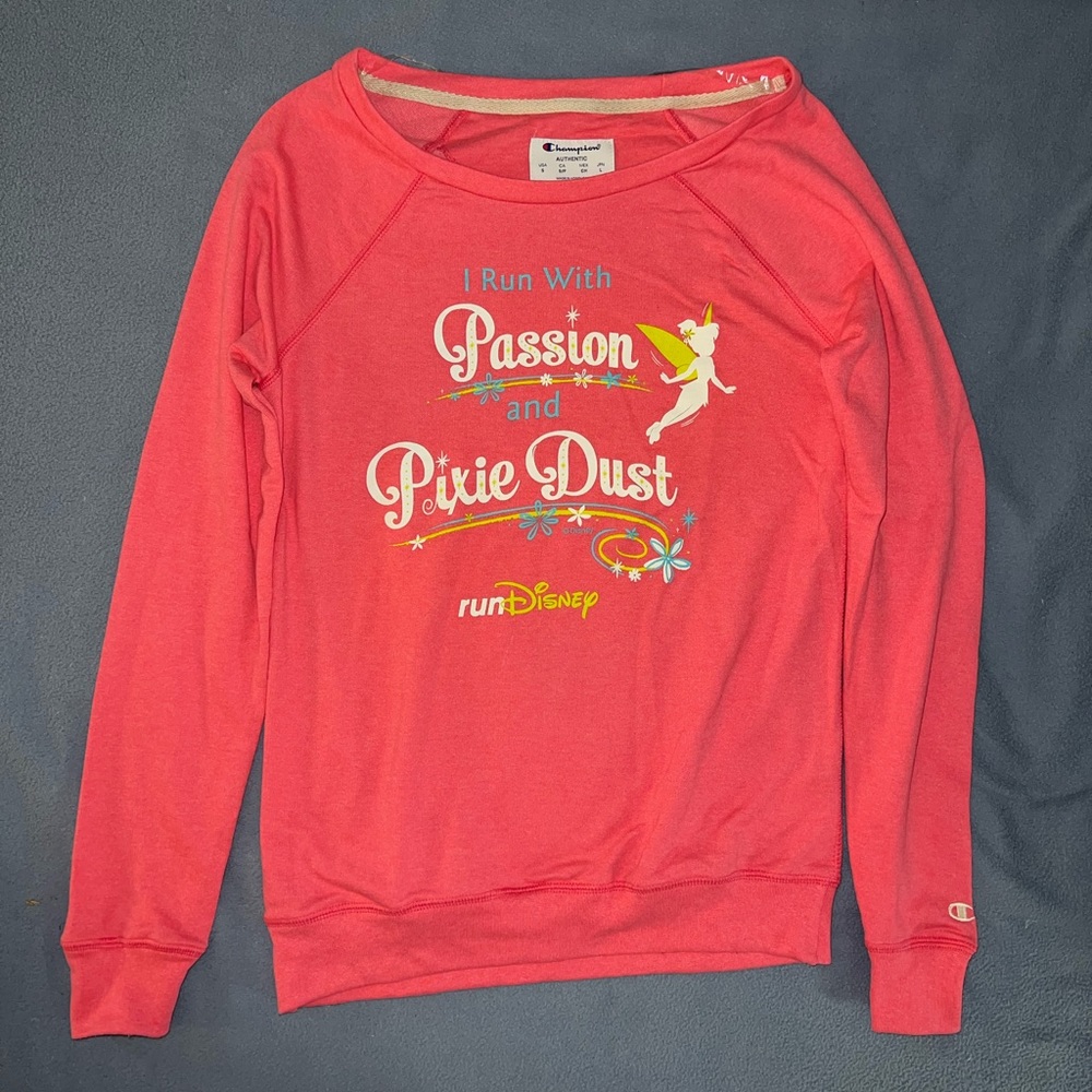 EUC Champion RunDisney Pink Pixie Dust sweat shirt